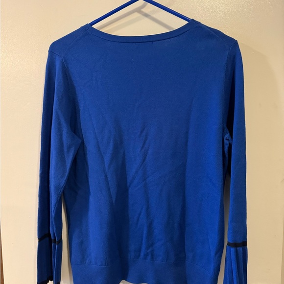 Talbots Petite Blue Women’s Sweater Top Size Medium Petite Black Details - Picture 5 of 5